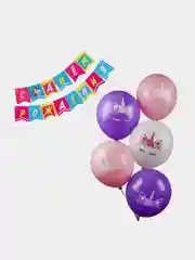 Конфетный воздушные шары, с гирляндой, набор: 5 шаров и гирлянда