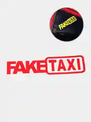 Красный наклейка на автомобиль "Fake taxi"