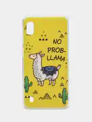 Горчичный силиконовый чехол на Samsung Galaxy A10 / Самсунг А10 прозрачный с рисунком, защита камеры
