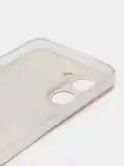 Оранжевый силиконовый чехол на Realme C33 / Реалми С33 прозрачный, с рисунком, защита камеры