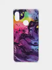 Пурпурный чехол на Xiaomi Redmi Note 5/Note 5 Pro / Сяоми Редми Нот 5/5 Про прозрачный, с рисунком