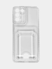 Чехол для Samsung Galaxy S21+ / S21 Plus, Самсунг С21+ прозрачный с карманом для карты