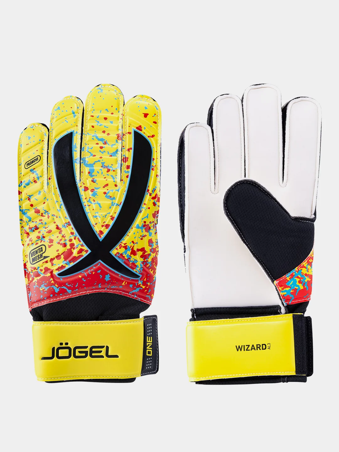 Желтый перчатки вратарские Jogel ONE Wizard AL3 Flat