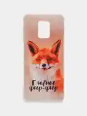 Оранжевый чехол на Xiaomi Redmi Note 9S/9 Pro / Сяоми Редми Нот 9S/9 Про прозрачный, с рисунком
