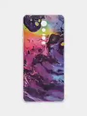 Пурпурный чехол на Xiaomi Redmi K20/K20 Pro/Mi 9T/Mi 9T Pro / Сяоми Редми К20 прозрачный, с рисунком