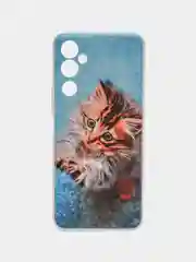 Светло-коричневый чехол на Tecno Pova Neo 2 / Текно Пова Нео 2 прозрачный, с рисунком, защита камеры