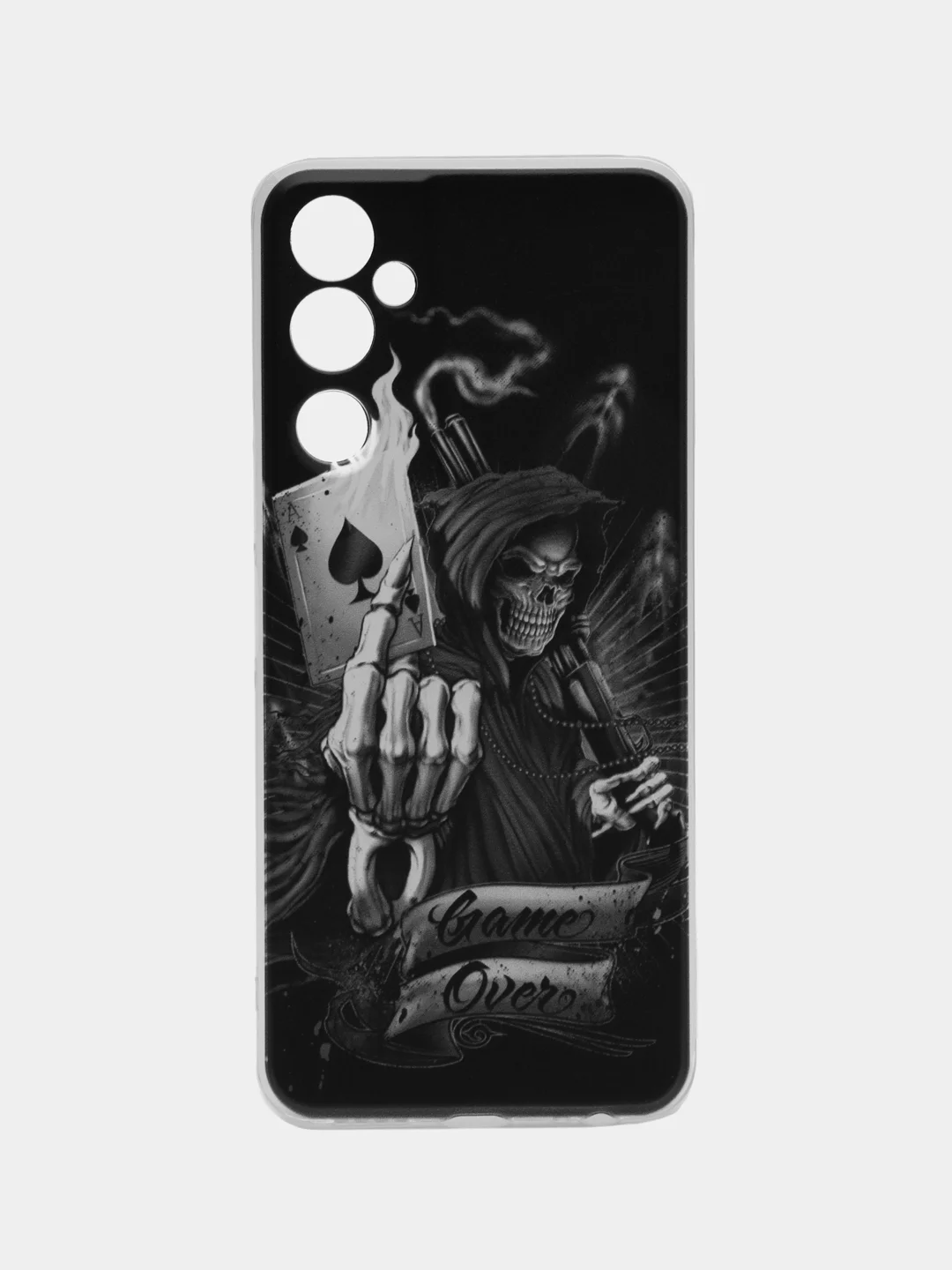 Оливковый чехол на Tecno Pova Neo 2 / Текно Пова Нео 2 прозрачный, с рисунком, защита камеры