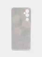 Кораллово-розовый чехол на Tecno Pova Neo 2 / Текно Пова Нео 2 прозрачный, с рисунком, защита камеры