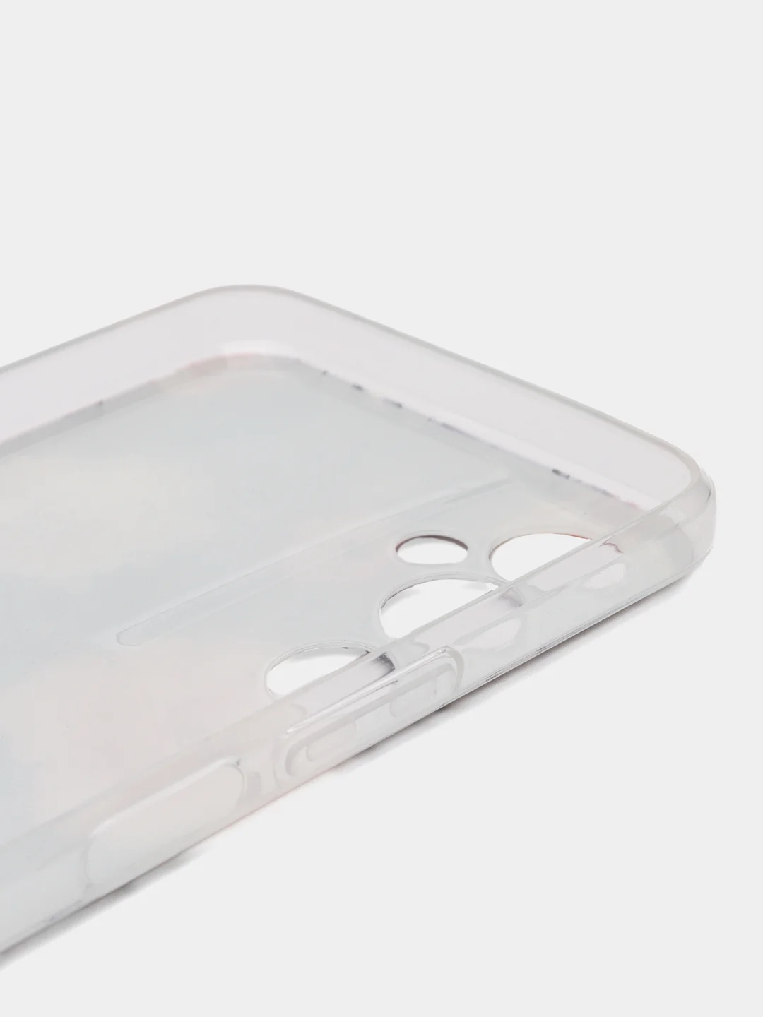 Кораллово-розовый чехол на Tecno Pova Neo 2 / Текно Пова Нео 2 прозрачный, с рисунком, защита камеры