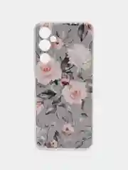 Кораллово-розовый чехол на Tecno Pova Neo 2 / Текно Пова Нео 2 прозрачный, с рисунком, защита камеры