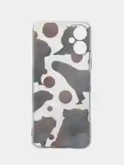 Терракотовый чехол на Tecno Spark 9 Pro / Текно Спарк 9 Про прозрачный, с рисунком, защита камеры