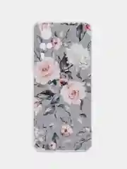Кораллово-розовый силиконовый чехол на Vivo Y31/Y53s 4G / Виво Y31 прозрачный, с рисунком, защита камеры