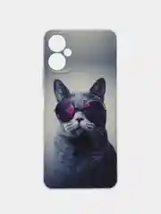Синий меланж чехол на Tecno Spark 9 Pro / Текно Спарк 9 Про прозрачный, с рисунком, защита камеры