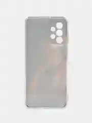 Светло-бежевый чехол силиконовый на Samsung Galaxy A23 / Самсунг А23 прозрачный с рисунком, защита камеры