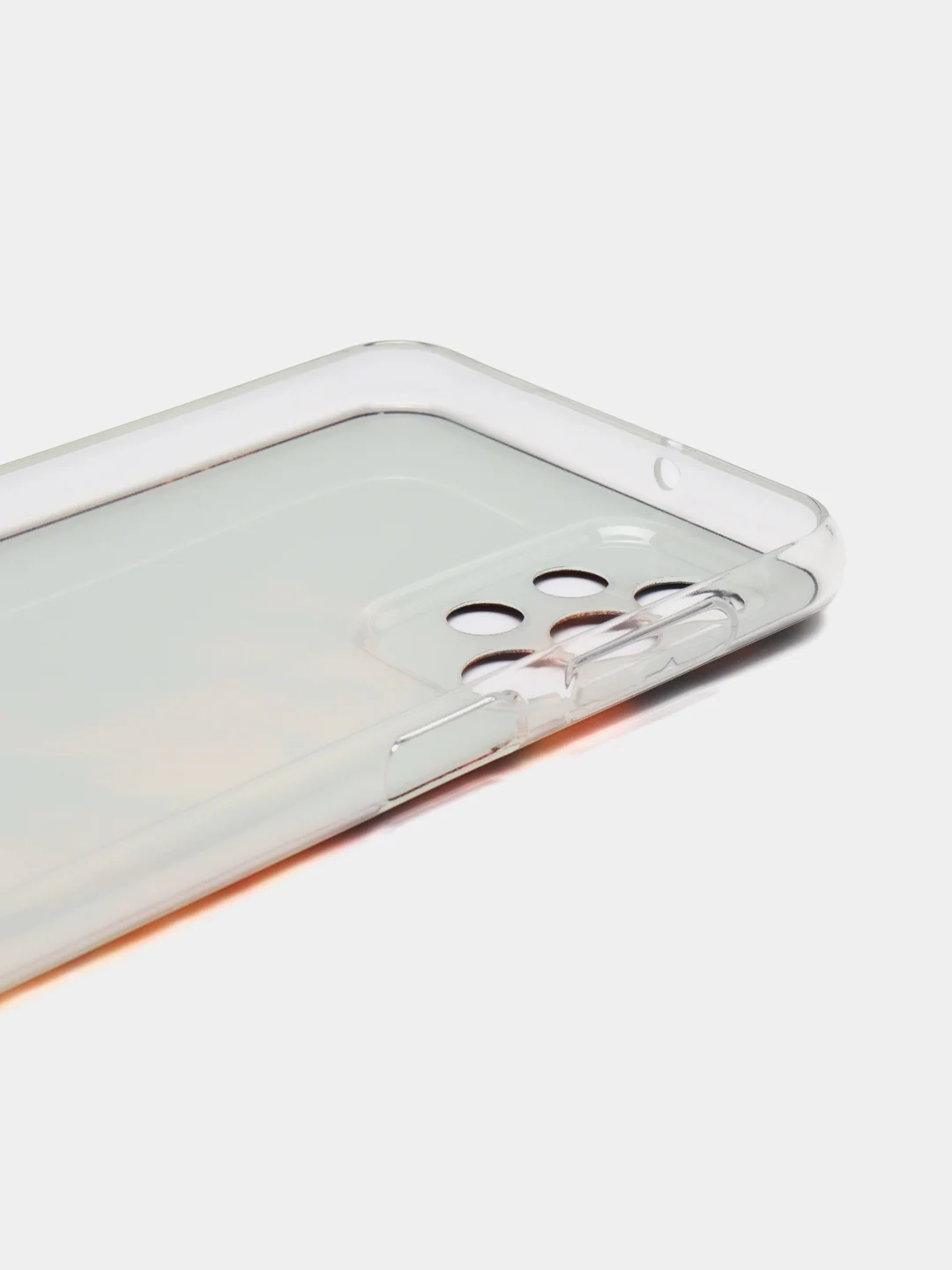 Светло-бежевый чехол силиконовый на Samsung Galaxy A23 / Самсунг А23 прозрачный с рисунком, защита камеры