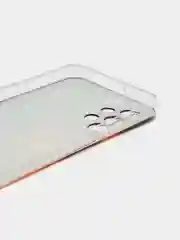 Светло-бежевый чехол силиконовый на Samsung Galaxy A23 / Самсунг А23 прозрачный с рисунком, защита камеры