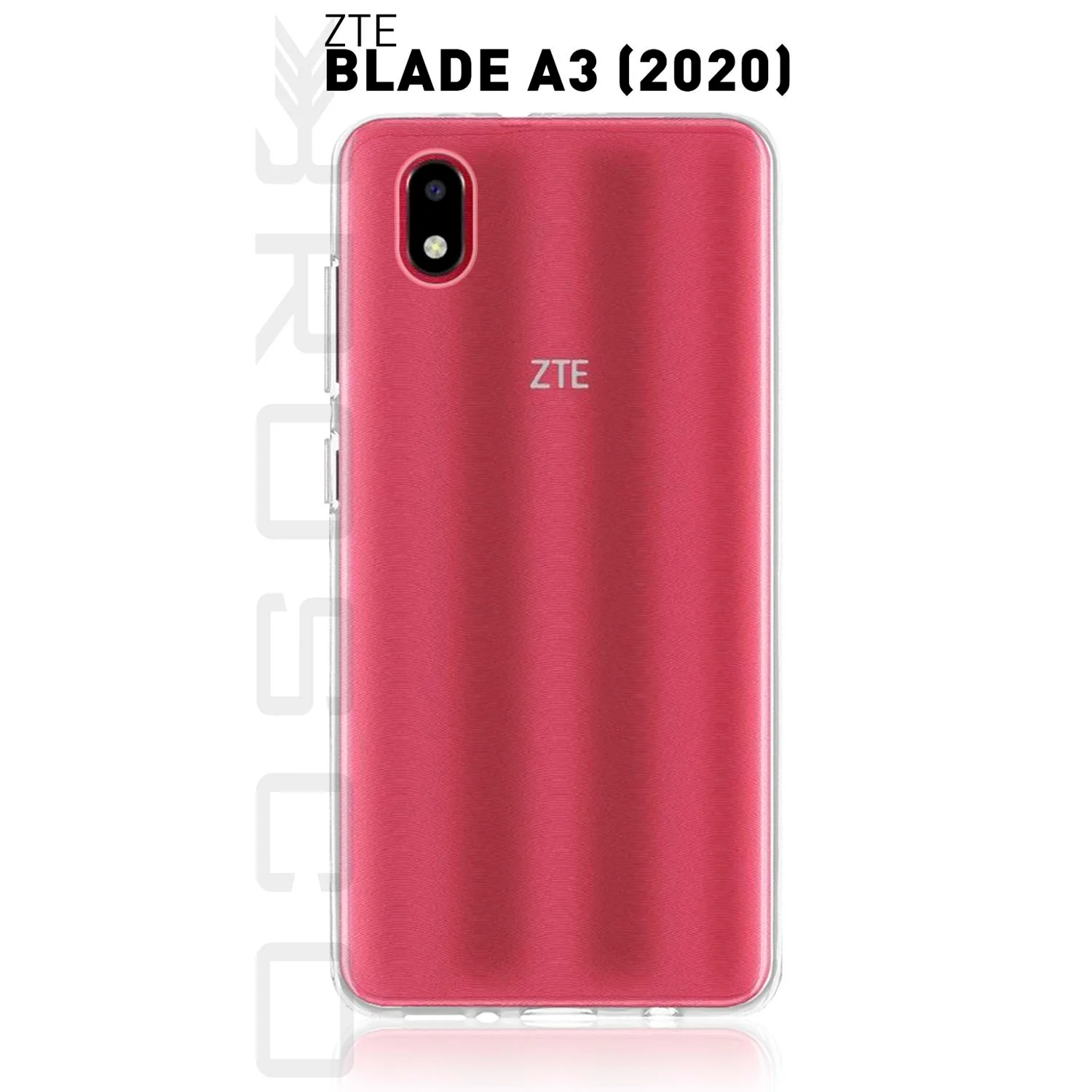 Прозрачный чехол для ZTE Blade A3 2020 с бортиком и защитой от прилипания чехла к смартфону