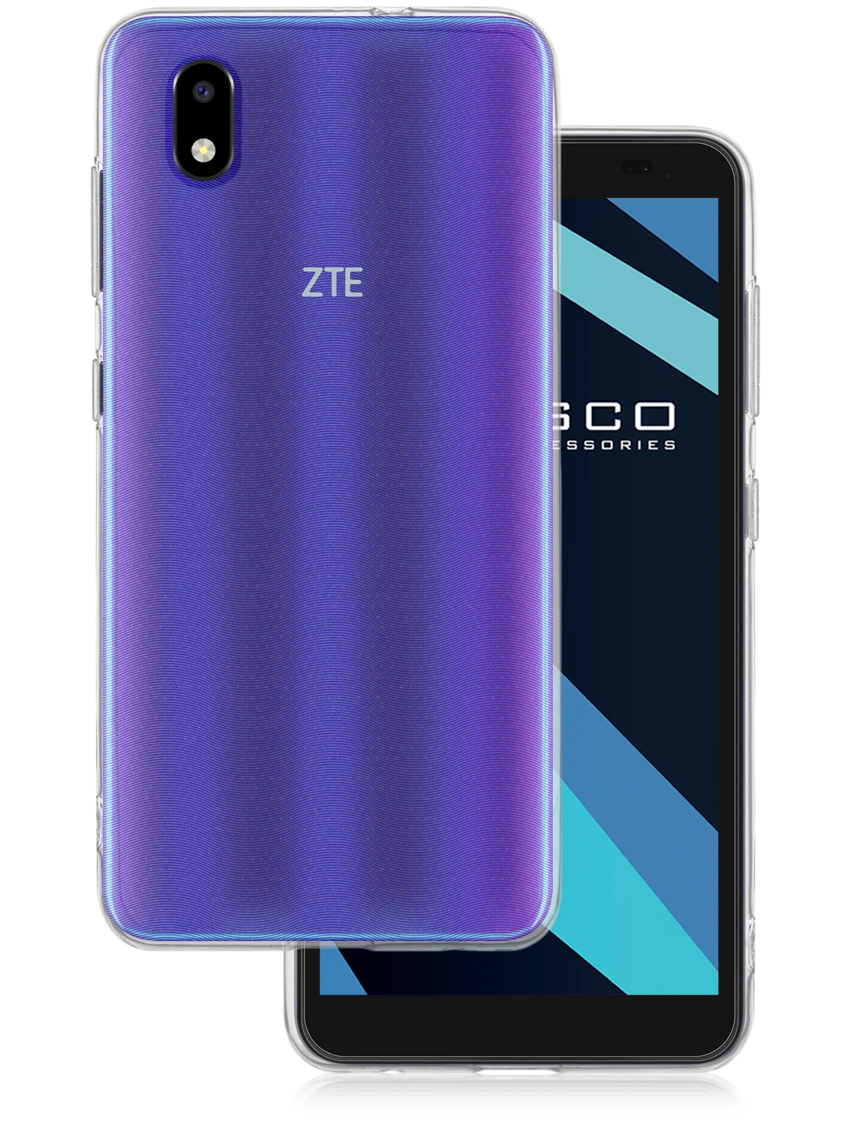Прозрачный чехол для ZTE Blade A3 2020 с бортиком и защитой от прилипания чехла к смартфону