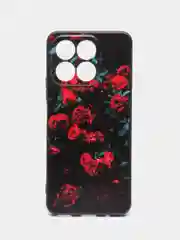 Оранжевый силиконовый чехол для HONOR X8a (Хонор Х8А), с принтом, с рисунком