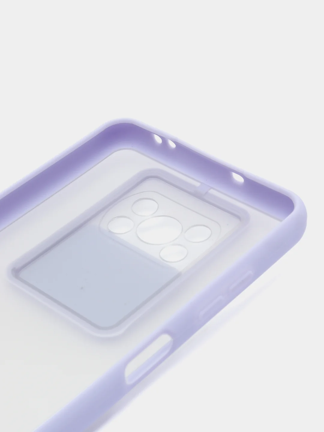 Лавандовый чехол для Poco X3, Poco X3 Pro (Поко Х3) со шторкой для защиты камеры, прозрачный, матовый