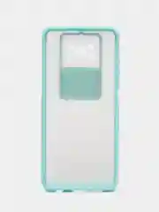 Мятный чехол для Poco X3, Poco X3 Pro (Поко Х3) со шторкой для защиты камеры, прозрачный, матовый