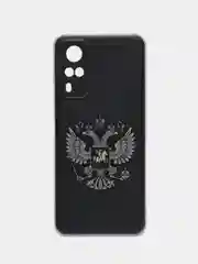 Приглушённый хаки силиконовый чехол на Vivo Y31/Y53s 4G / Виво Y31 прозрачный, с рисунком, защита камеры