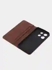 Коричневый чехол-книжка GQ для Infinix Smart 7, из высококачественной искусственной кожи
