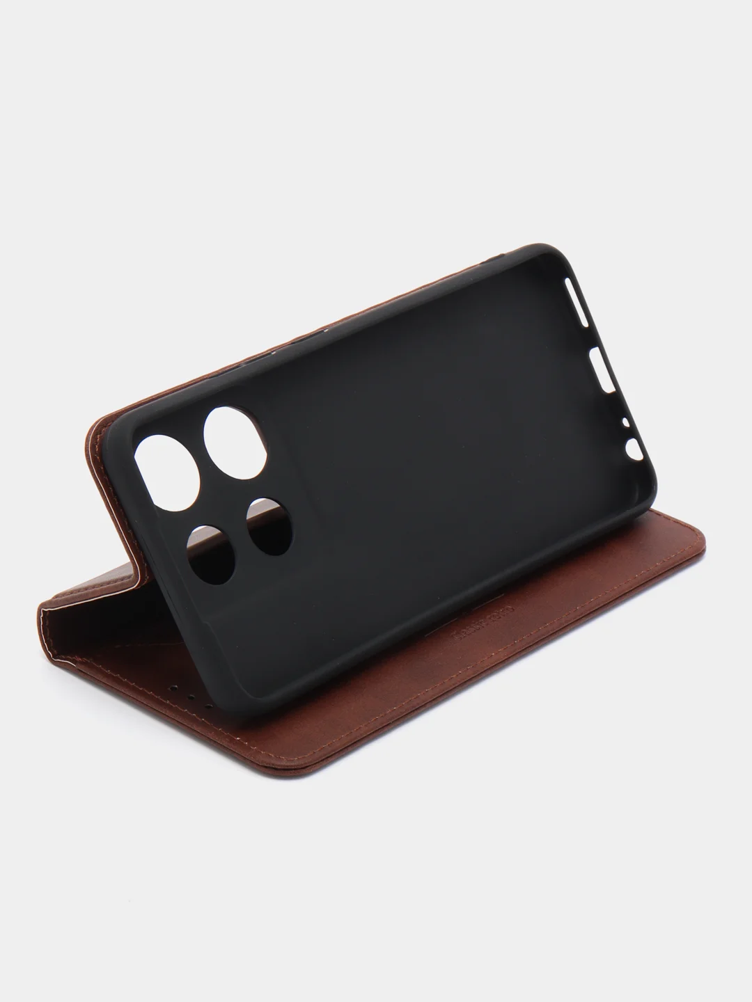 Коричневый чехол-книжка GQ для Infinix Smart 7, из высококачественной искусственной кожи