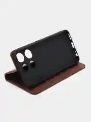 Коричневый чехол-книжка GQ для Infinix Smart 7, из высококачественной искусственной кожи