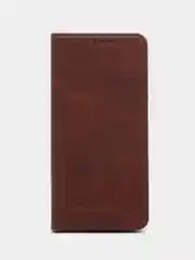 Коричневый чехол-книжка GQ для Infinix Smart 7, из высококачественной искусственной кожи