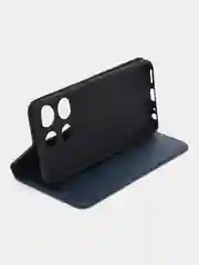 Синий чехол-книжка GQ для Infinix Smart 7, из высококачественной искусственной кожи