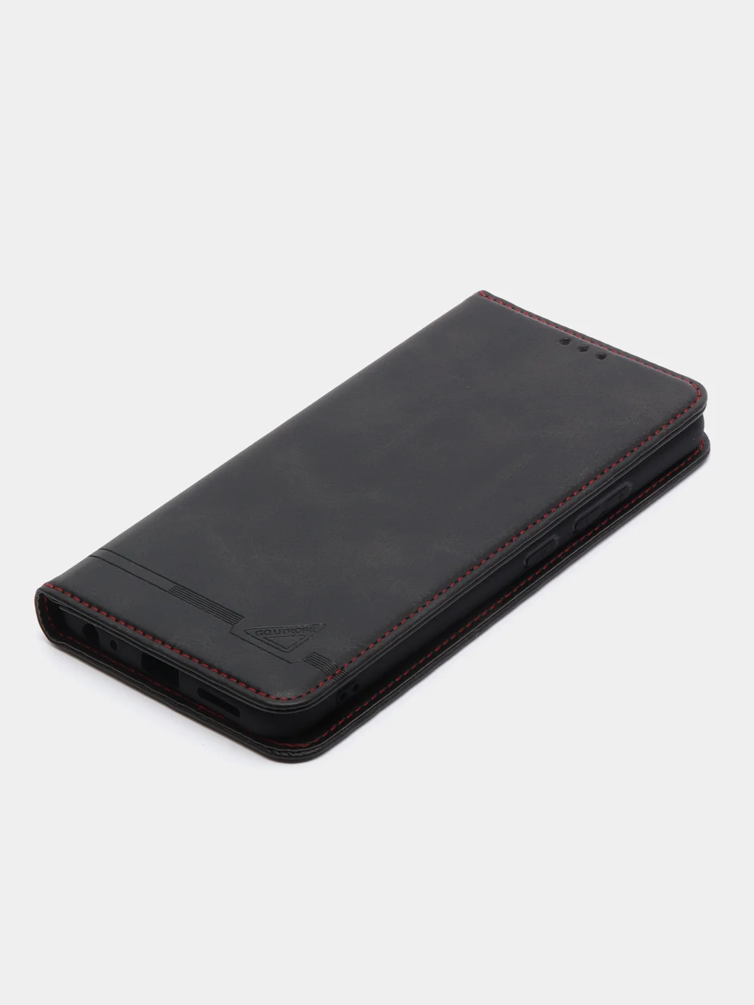 Черный чехол-книжка GQ для Infinix Smart 7, из высококачественной искусственной кожи