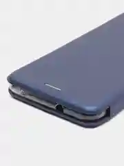 Синий чехол-книжка для Samsung Galaxy A11, экокожа (Самсунг А11)