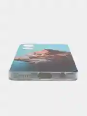 Светло-коричневый чехол на Tecno Spark 9 Pro / Текно Спарк 9 Про прозрачный, с рисунком, защита камеры
