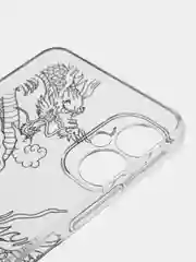 Пудровый чехол на Tecno Spark 9 Pro / Текно Спарк 9 Про прозрачный, с рисунком, защита камеры