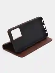Коричневый чехол-книжка GQ для Oppo A57 4G / Oppo A57S / Oppo A77 4G / Oppo A77S / Оппо А57, из кожи