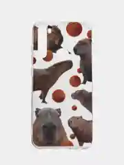 Терракотовый силиконовый чехол на Xiaomi Redmi Note 8T / Сяоми Редми Нот 8T прозрачный, с рисунком
