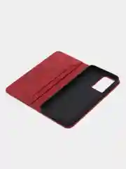Красный чехол-книжка GQ для Oppo A57 4G / Oppo A57S / Oppo A77 4G / Oppo A77S / Оппо А57, из кожи