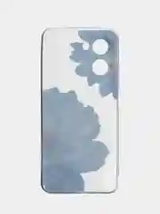 Лазурный силиконовый чехол на Realme C33 / Реалми С33 прозрачный, с рисунком, защита камеры