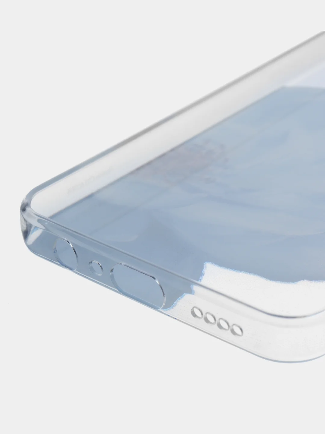 Лазурный силиконовый чехол на Realme C33 / Реалми С33 прозрачный, с рисунком, защита камеры