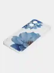 Лазурный силиконовый чехол на Realme C33 / Реалми С33 прозрачный, с рисунком, защита камеры