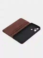 Коричневый чехол-книжка GQ для Infinix Smart 6 Plus (Инфиникс Смарт 6 Плюс), из искусственной кожи