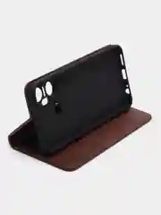 Коричневый чехол-книжка GQ для Infinix Smart 6 Plus (Инфиникс Смарт 6 Плюс), из искусственной кожи