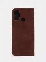Коричневый чехол-книжка GQ для Infinix Smart 6 Plus (Инфиникс Смарт 6 Плюс), из искусственной кожи