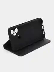 Черный чехол-книжка GQ для Infinix Smart 6 Plus (Инфиникс Смарт 6 Плюс), из искусственной кожи