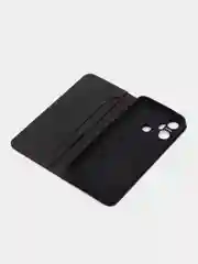 Черный чехол-книжка GQ для Infinix Smart 6 Plus (Инфиникс Смарт 6 Плюс), из искусственной кожи