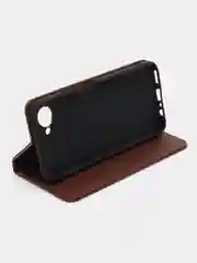 Коричневый чехол-книжка для Realme C 30 / Realme C30S (Реалми С 30S), из искусственной эко кожи