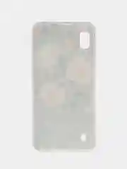 Кораллово-розовый силиконовый чехол на Samsung Galaxy A10 / Самсунг А10 прозрачный с рисунком, защита камеры