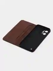 Коричневый чехол-книжка GQ для Realme C 31 (Реалми С 31) из высококачественной искусственной кожи