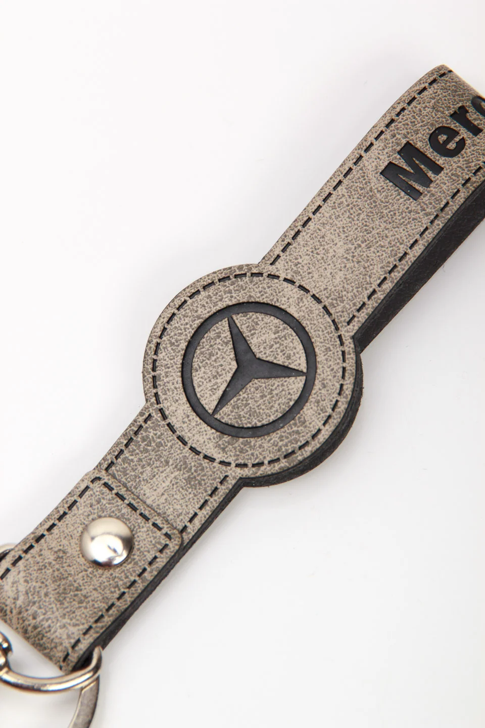 Синий брелок ремешок для ключей с маркой авто Мерседес (Mercedes)